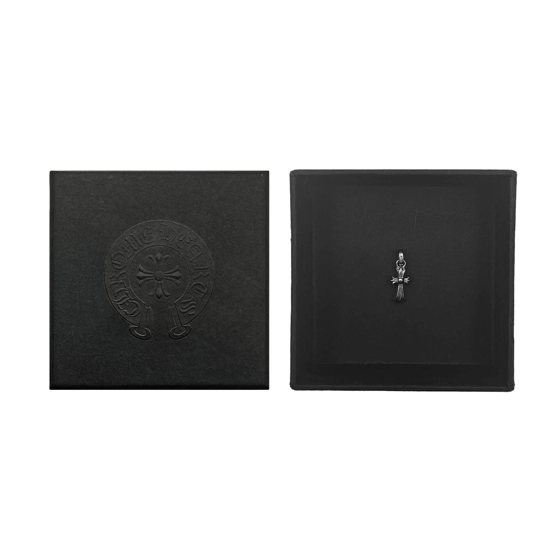 18k White Gold Baby Fat Cross Chrome Hearts Jewelry