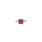 Chrome Hearts Jewelry 18K White Gold Pink Saph KH Cocktail Ring