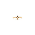Chrome Hearts Jewelry 22K Gold Diamond Bubblegum Cross Ring