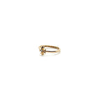 Chrome Hearts Jewelry 22K Gold Diamond Bubblegum Cross Ring