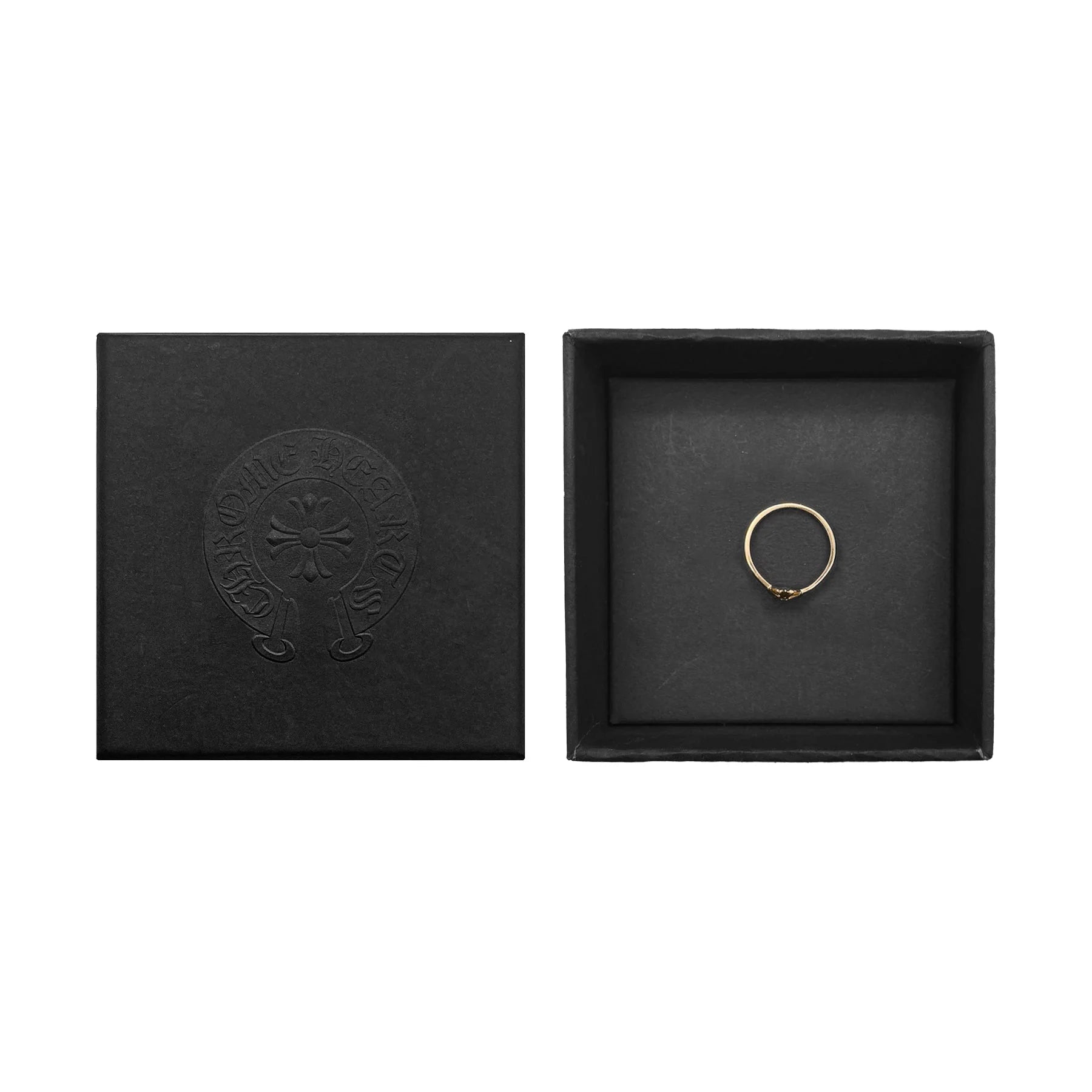 Chrome Hearts Jewelry 22K Gold Diamond Bubblegum Cross Ring