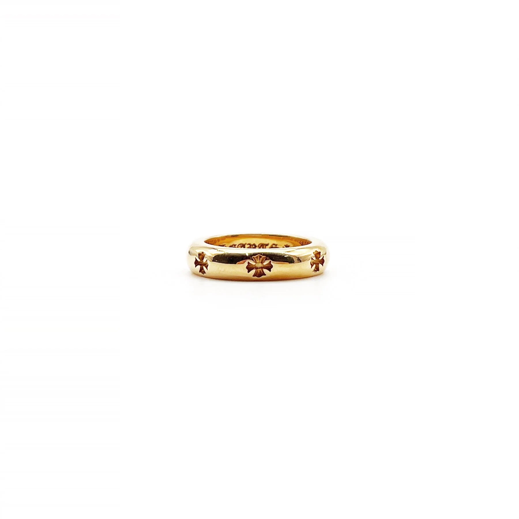 Chrome Hearts Jewelry 22K Gold Negative Cross Ring
