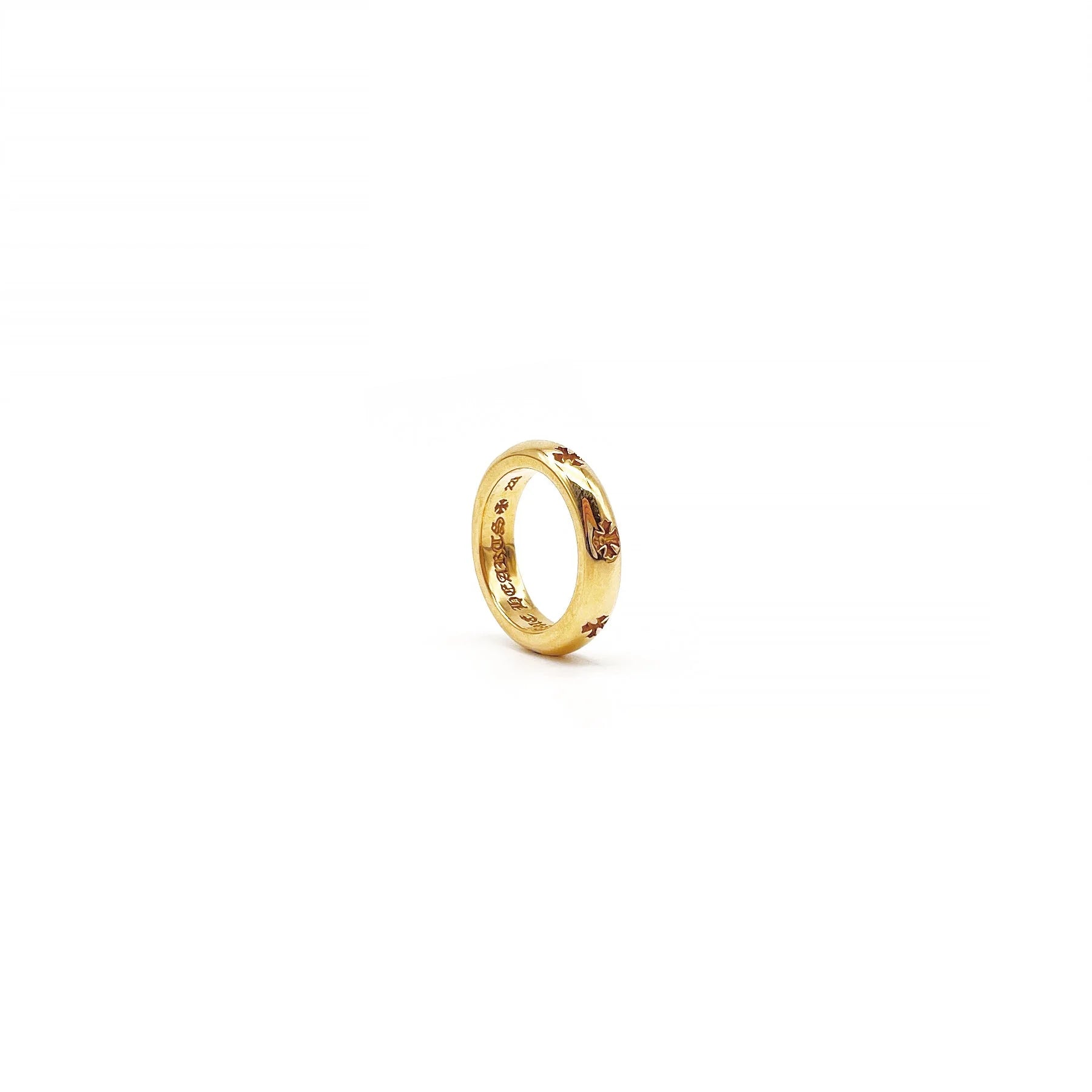 Chrome Hearts Jewelry 22K Gold Negative Cross Ring