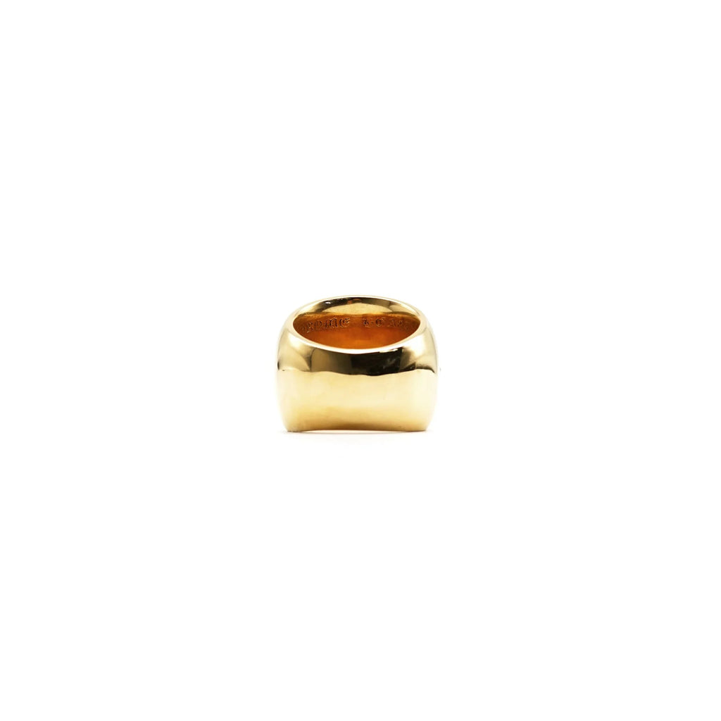 22K Gold With Diamonds Oval Keeper Chrome Hearts Ring