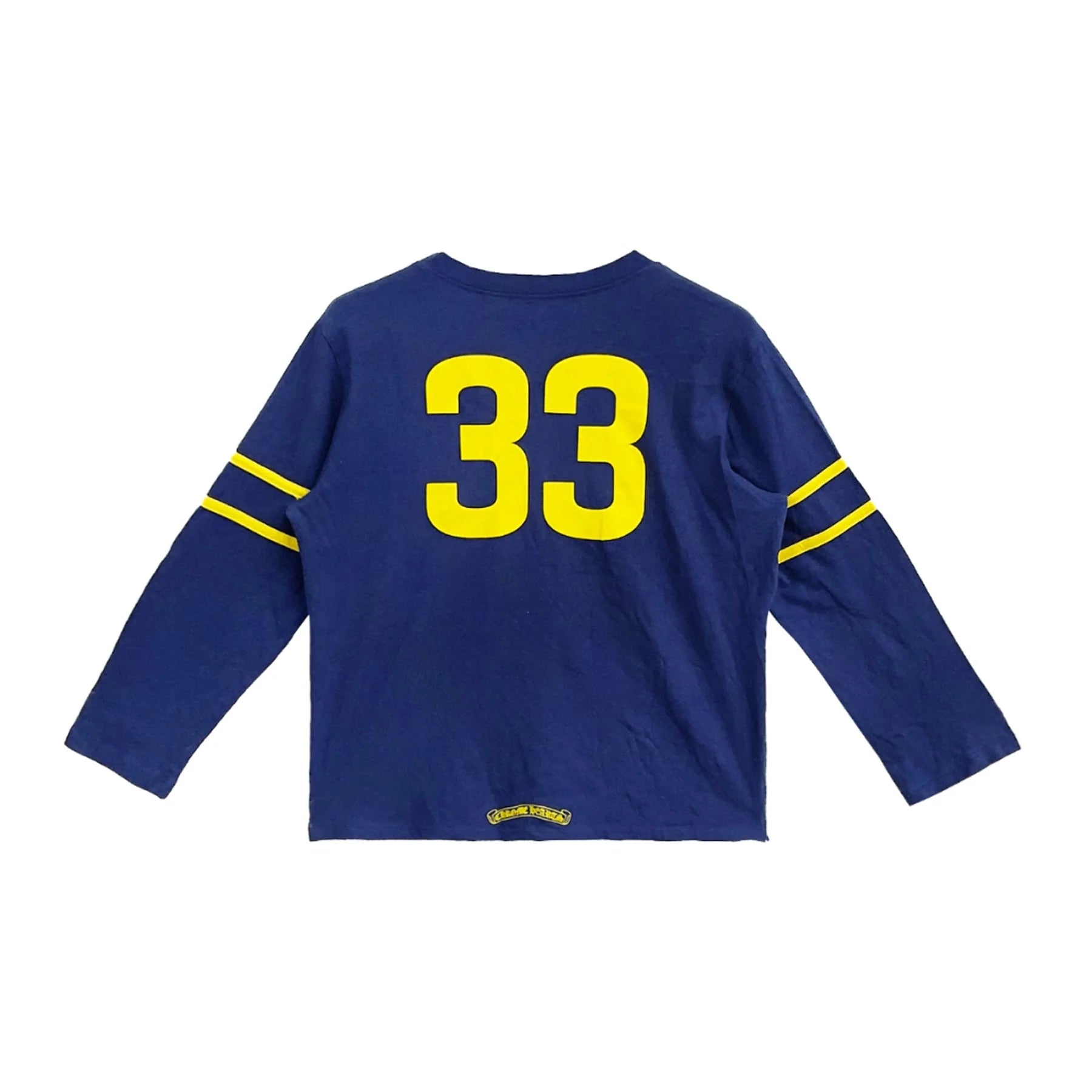 Chrome Hearts 33 Horseshoe Logo Blue Long Sleeve T-Shirt