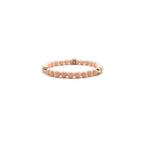 6mm 22K Gold BS Fleur Pink Beaded Chrome Hearts Bracelet