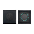 Chrome Hearts 6mm Turquoise Beaded 4 Silver Cross Ball Bracelet