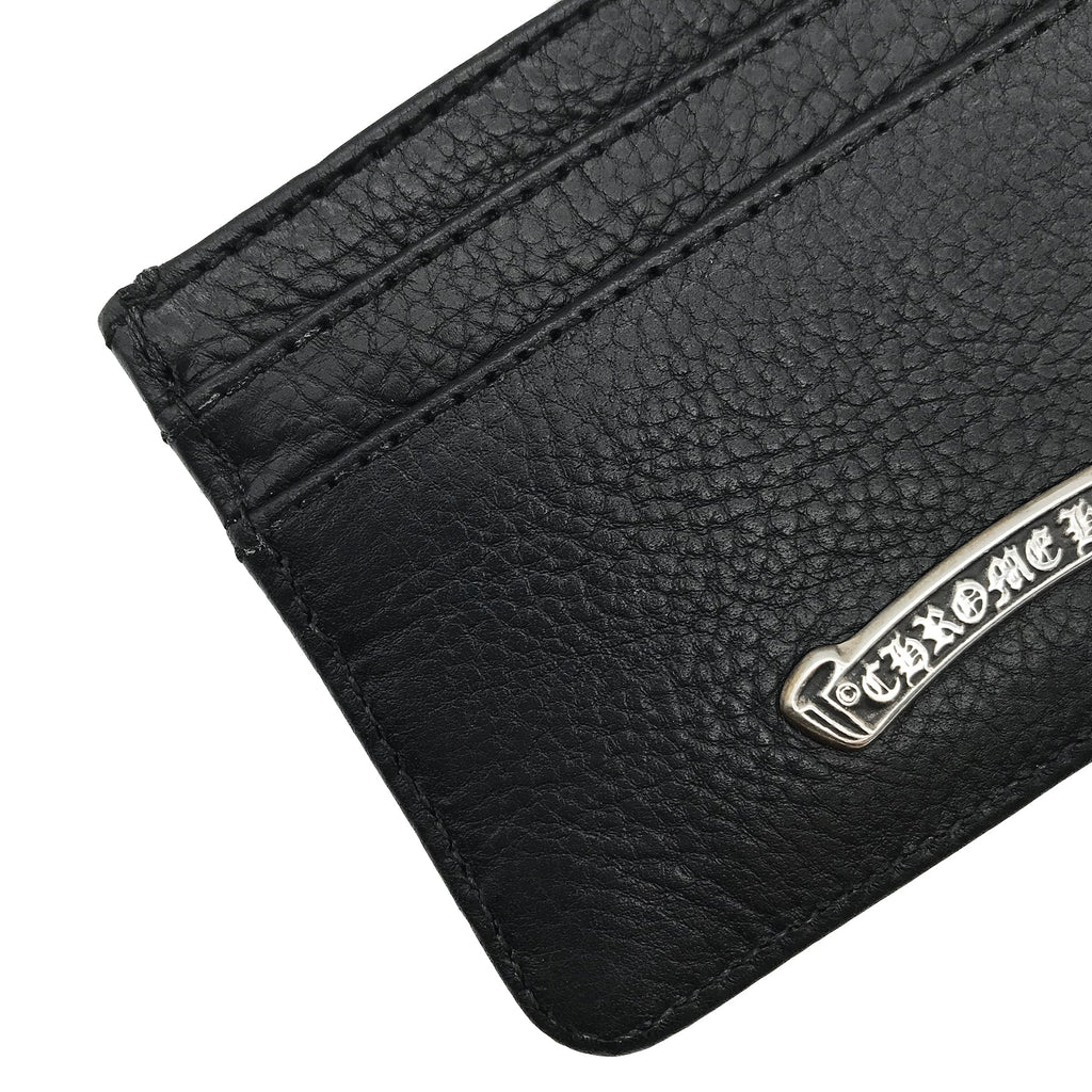 Chrome Hearts Black Leather Card Holder