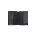 Chrome Hearts Black Leather Cross Passport Holder
