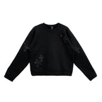 Chrome Hearts Black Pony Hair Patent Leather Cross Sweatshirt