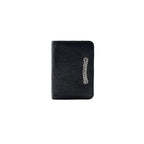 Chrome Hearts Black Silver Scroll Folded Cardholder