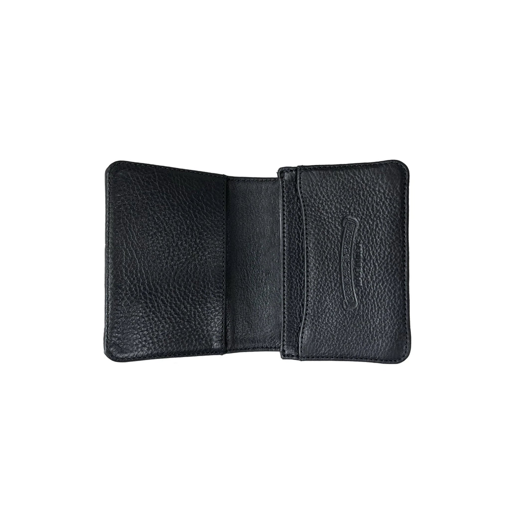 Chrome Hearts Black Silver Scroll Folded Cardholder