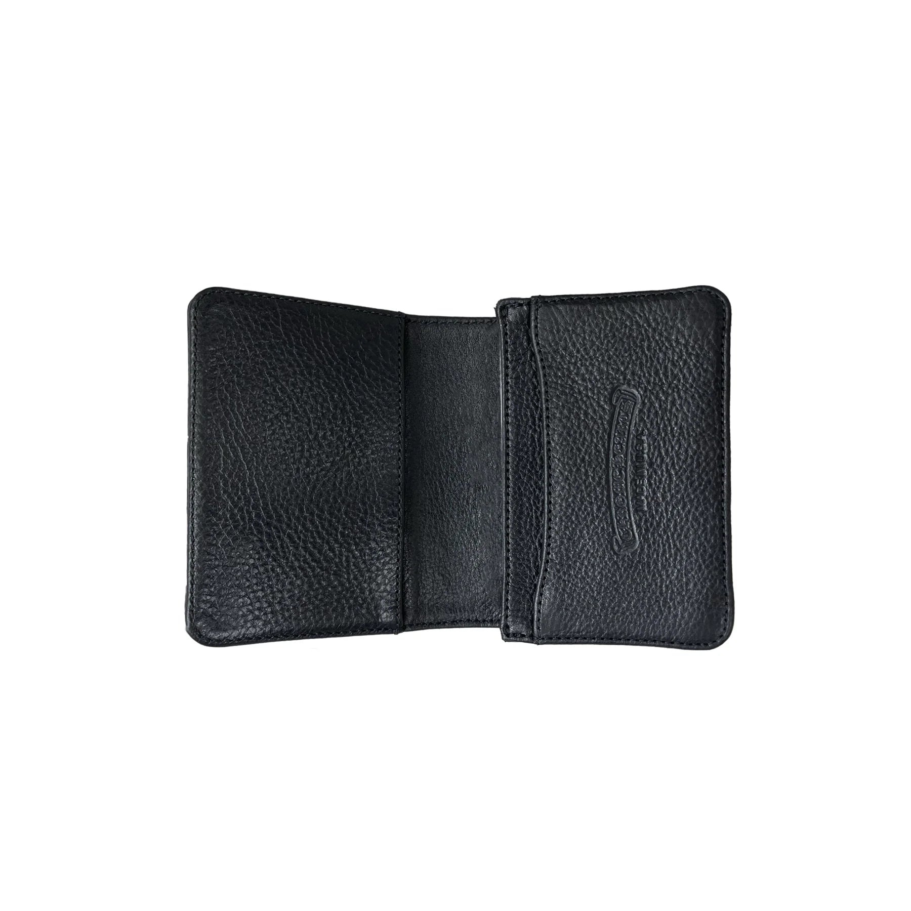Chrome Hearts Black Silver Scroll Folded Cardholder