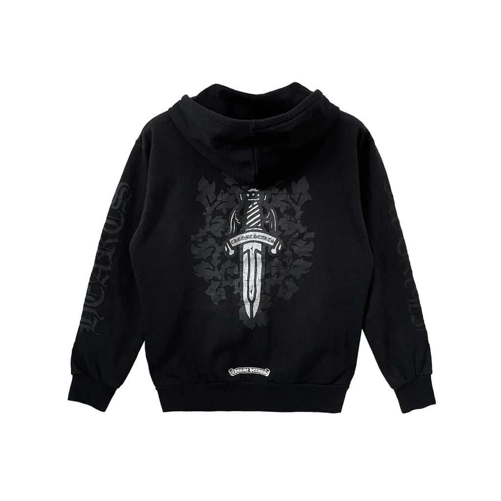 Chrome Hearts Vine Dagger Zip Up Black Hoodie