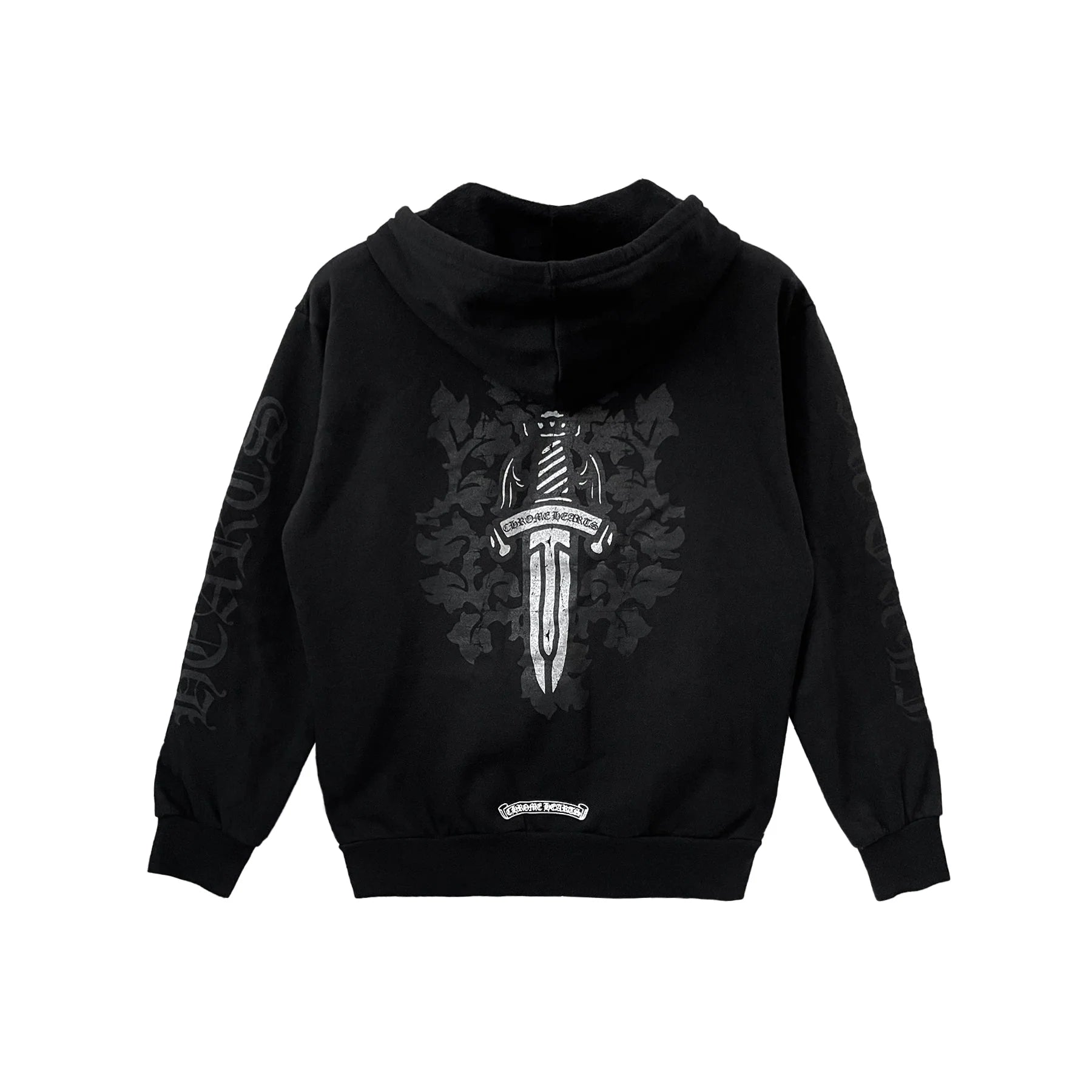 Chrome Hearts Vine Dagger Zip Up Black Hoodie