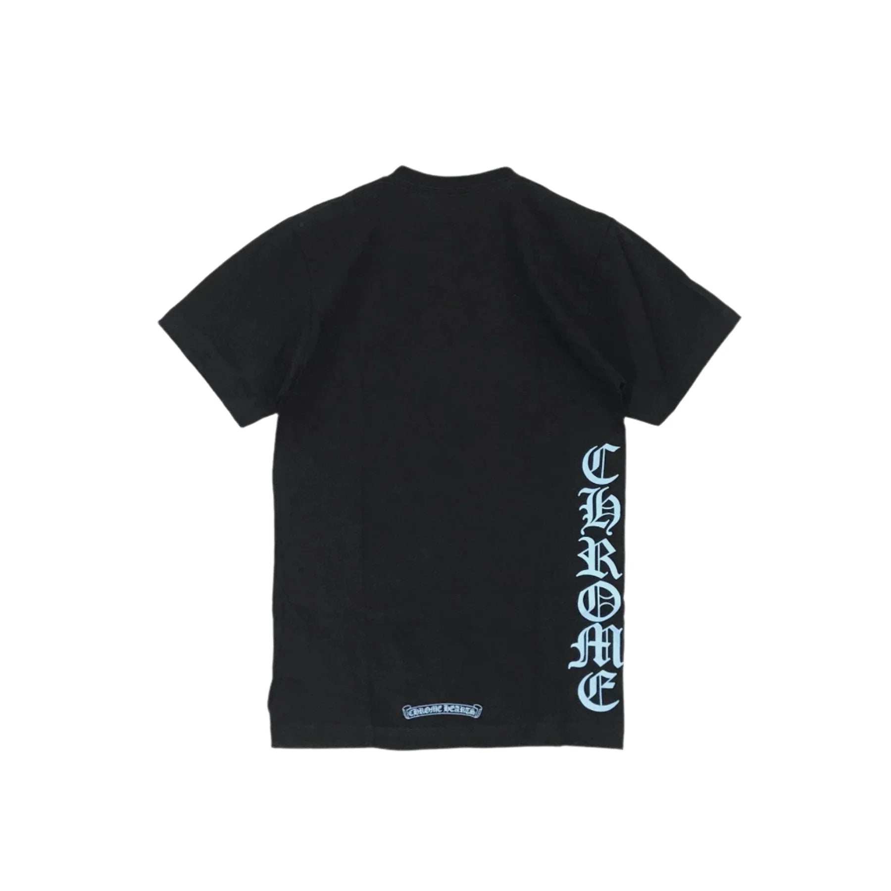 Chrome Hearts Blue Script Logo Short Sleeve T-Shirt