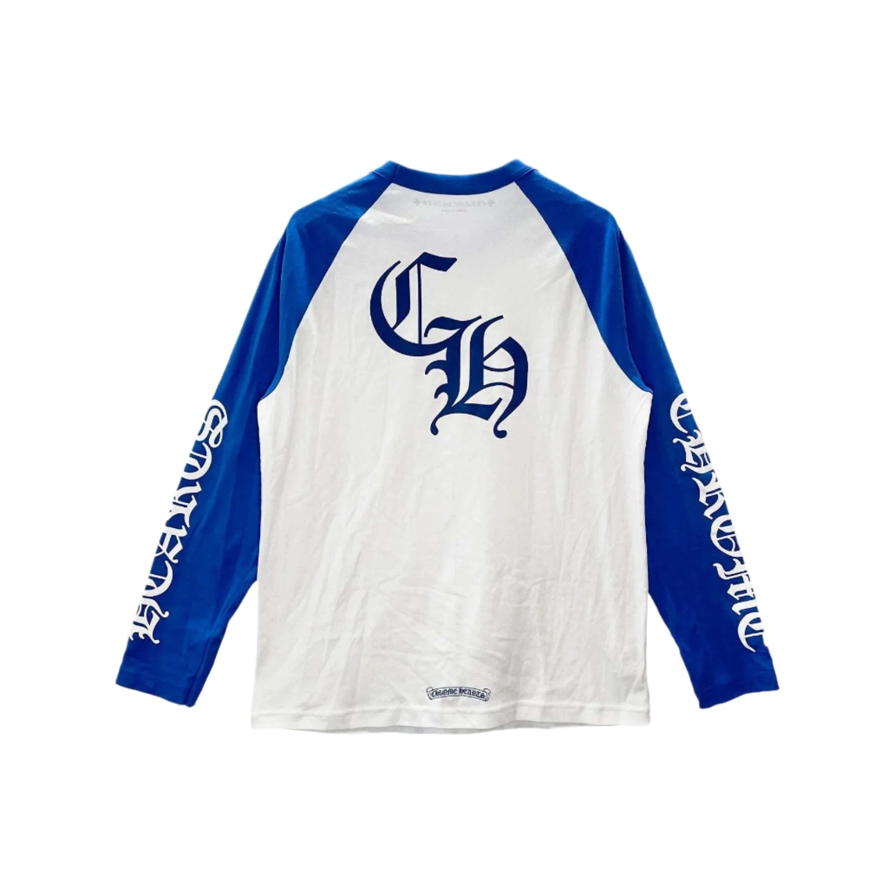 CH Horseshoe Logo Blue & White Long Sleeve Chrome Heart Tee