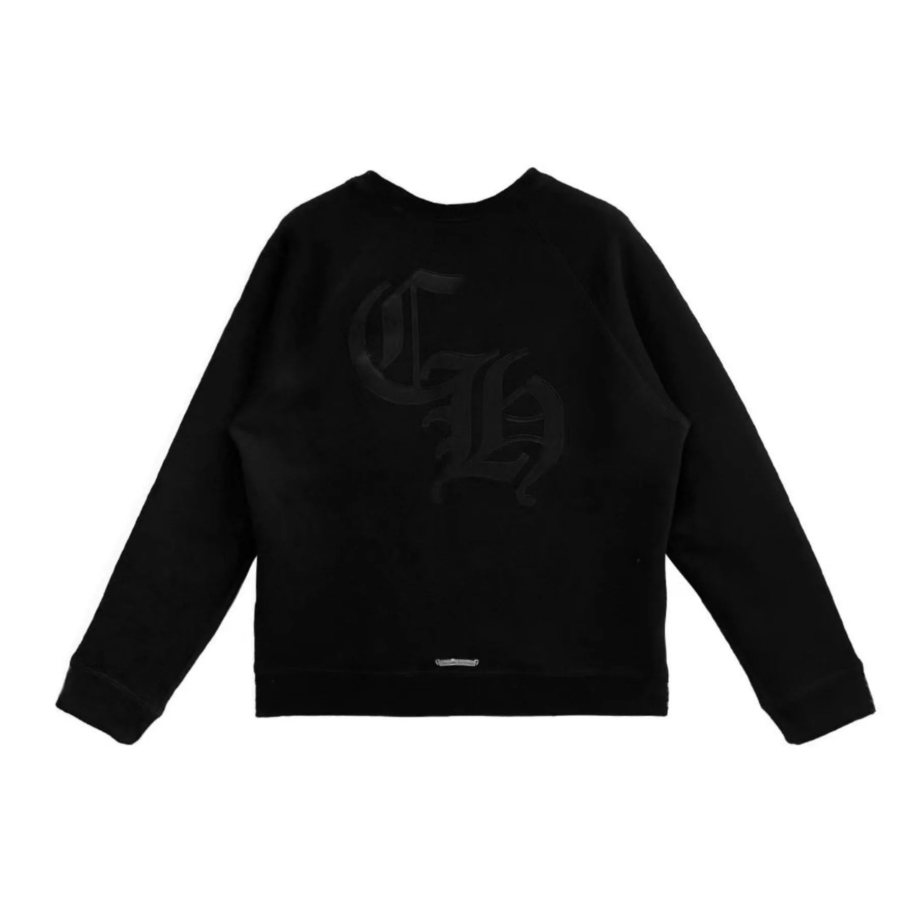 CH Logo Cross Leather Patch Black Sweatshirt