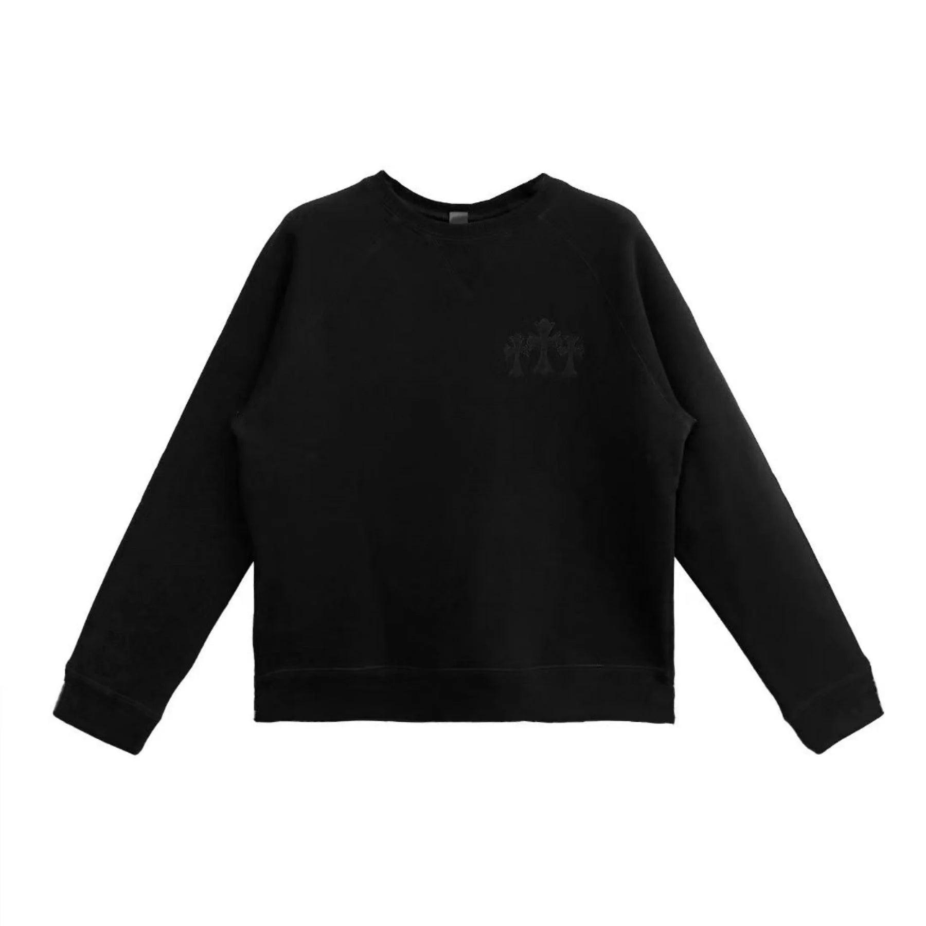 CH Logo Cross Leather Patch Black Sweatshirt