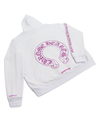 Chrome Hearts Purple Glitter Hoodie White