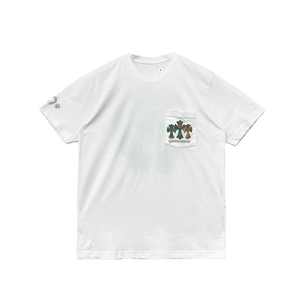 Camouflage Horseshoe Logo Chrome Hearts White Tee