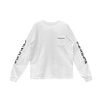 Cemetery Cross Tire Tracks White Long Sleeve Tee