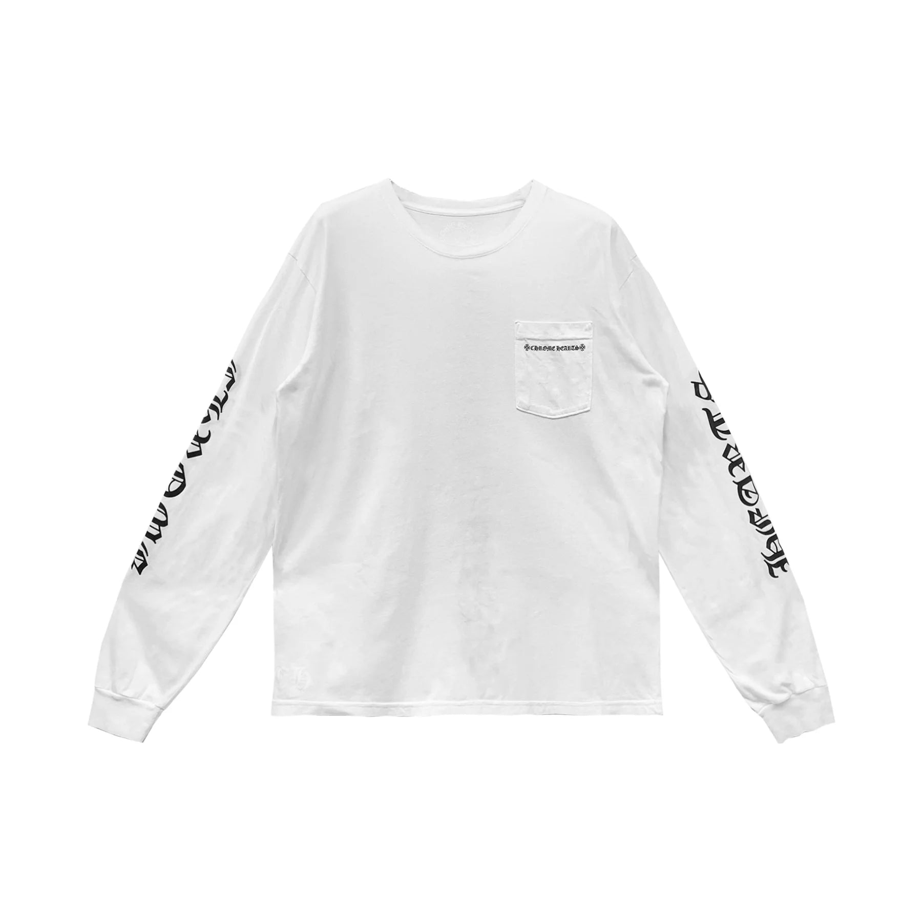 Cemetery Cross Tire Tracks White Long Sleeve Tee