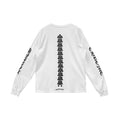 Cemetery Cross Tire Tracks White Long Sleeve Tee