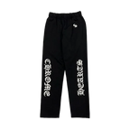 Embroidered Chrome Hearts Black Sweatpants