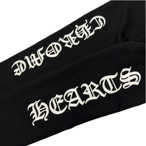 Embroidered Chrome Hearts Black Sweatpants