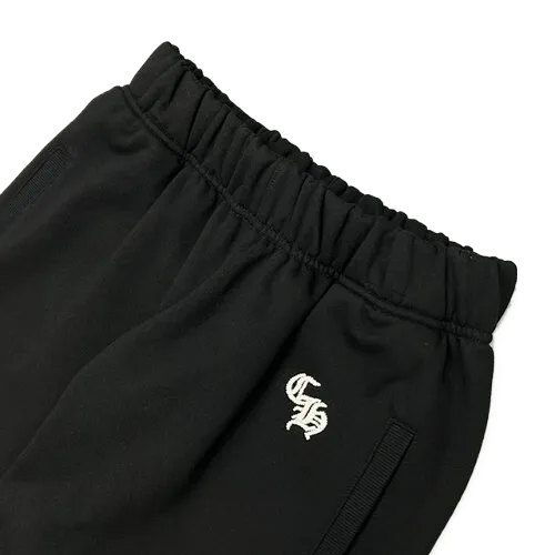 Embroidered Chrome Hearts Black Sweatpants