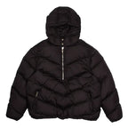 Quarter Zip Chrome Hearts Black Down Puffer Jacket
