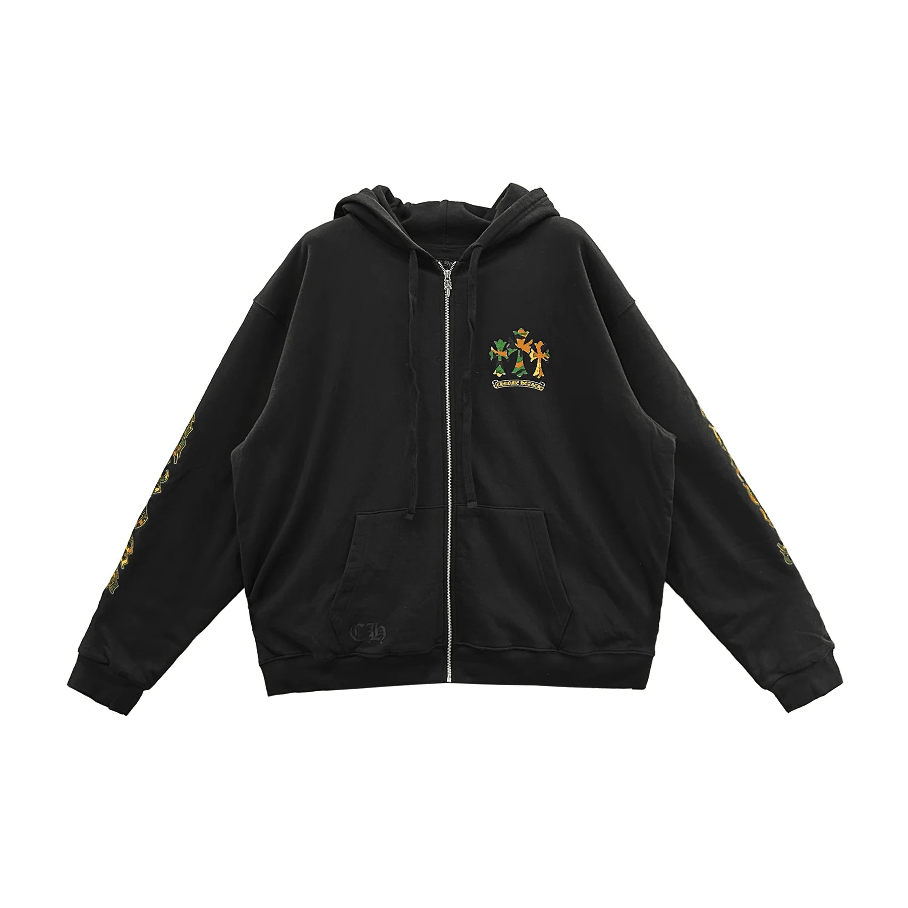 Chrome Hearts Camo Triple Cross Horseshoe Zip Hoodie