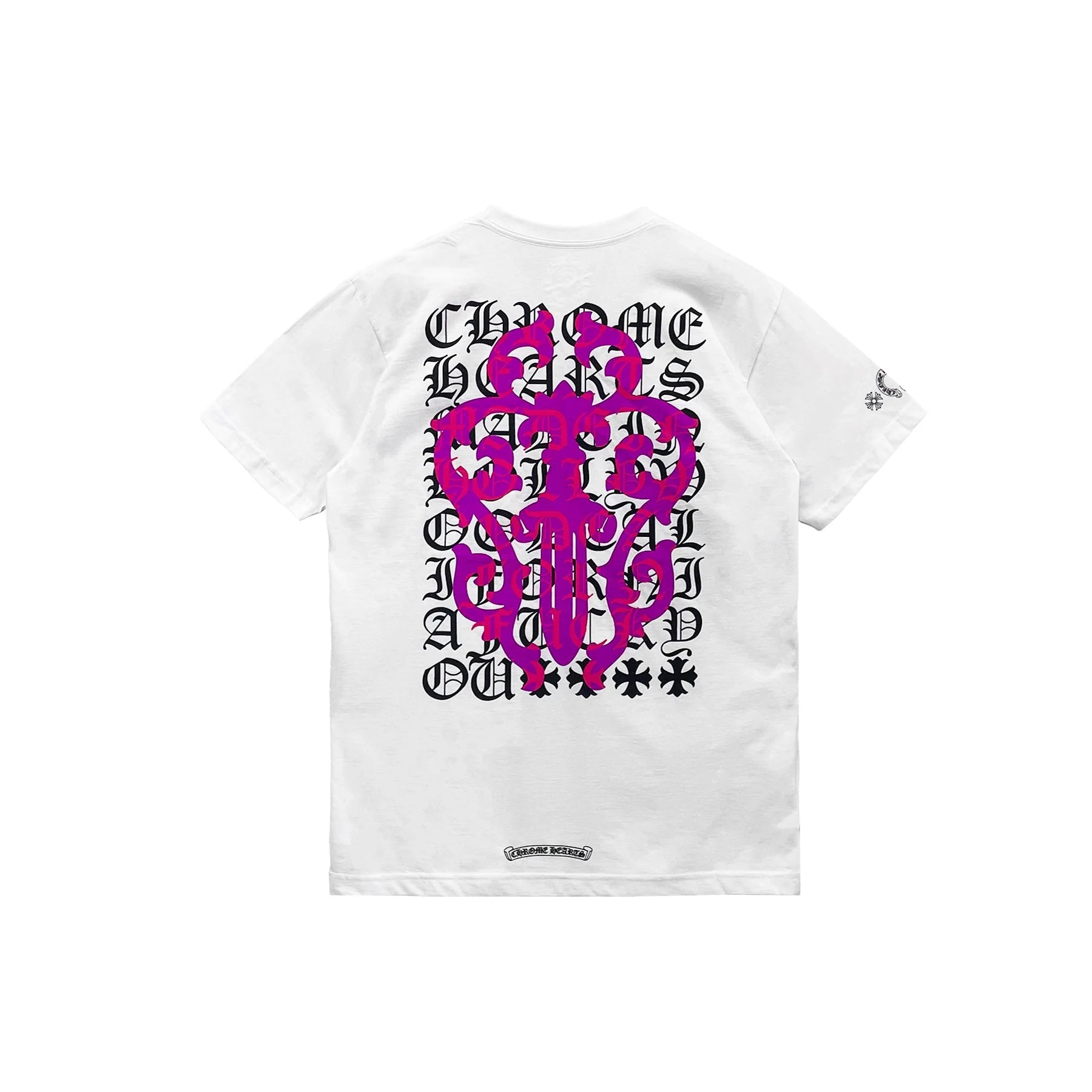 Chrome Hearts Dagger Logo White Drop Sleeve Tee