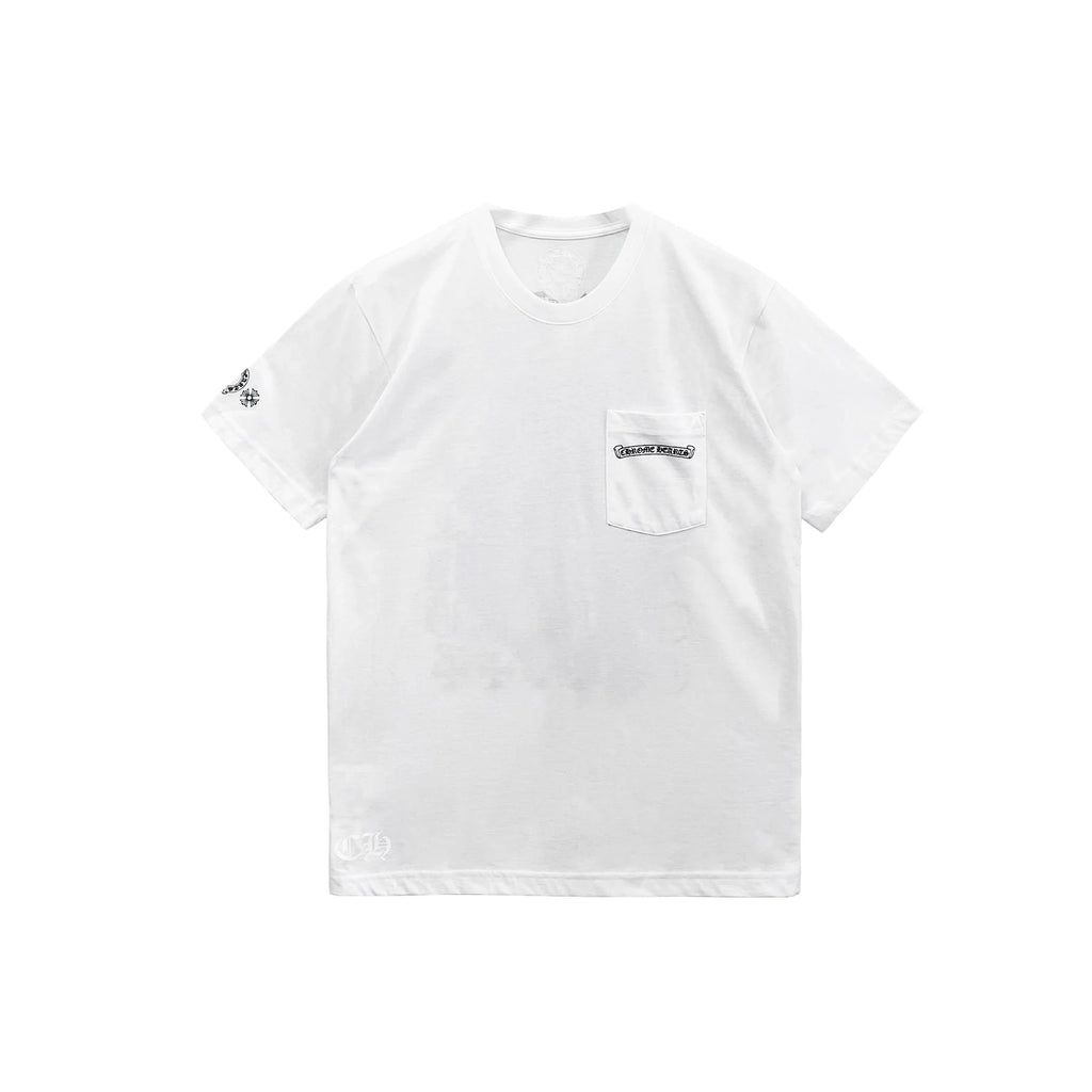 Chrome Hearts Dagger Logo White Drop Sleeve Tee