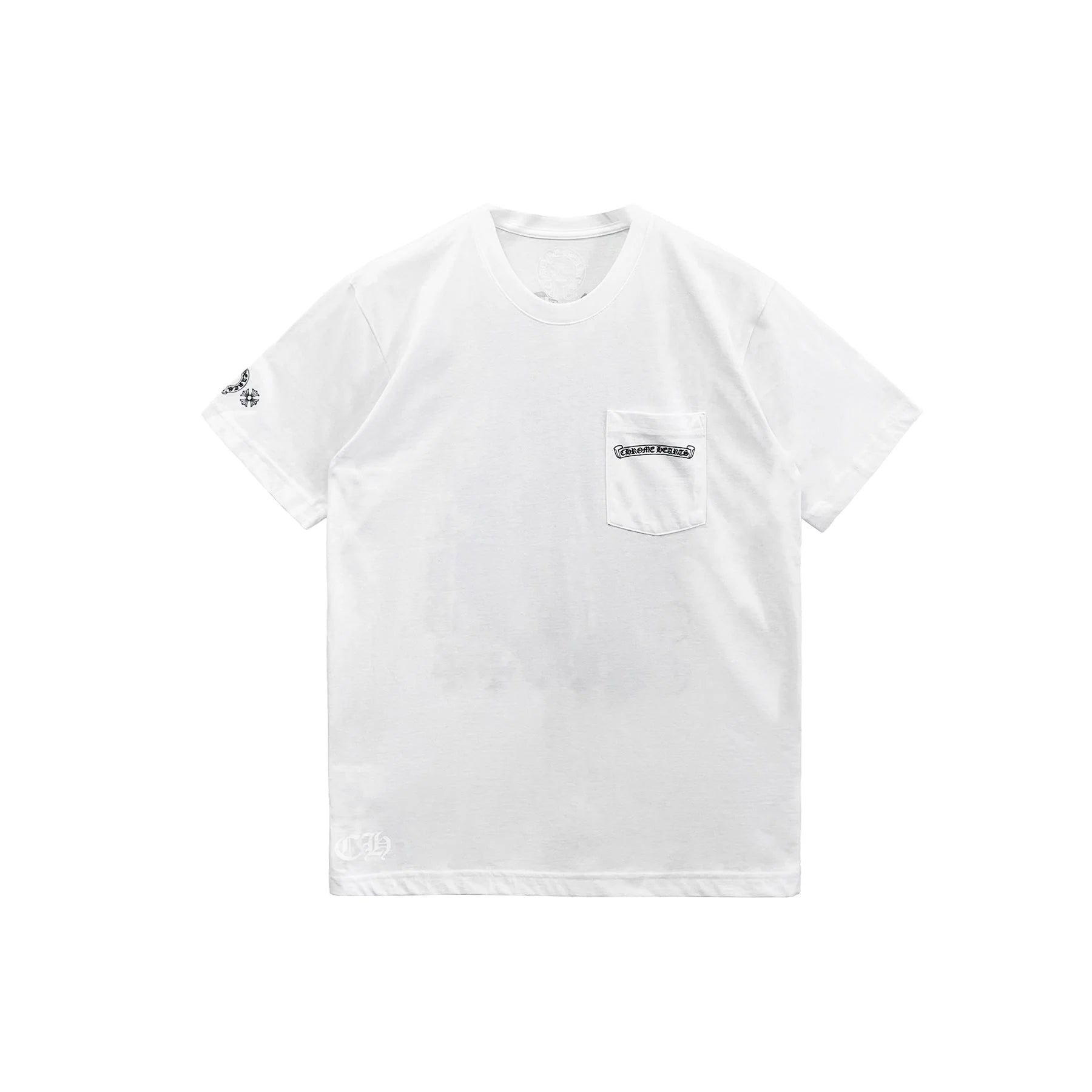 Chrome Hearts Dagger Logo White Drop Sleeve Tee