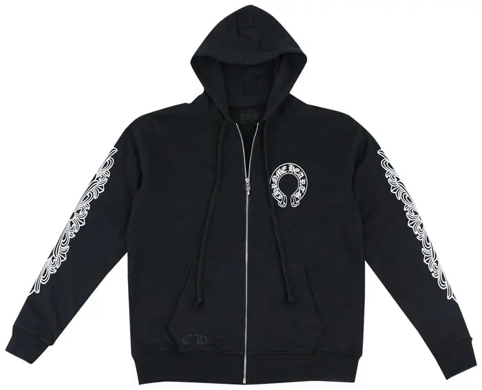 Chrome Hearts Horseshoe Floral Cross Hoodie