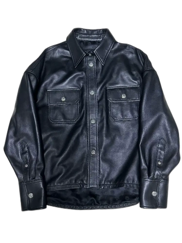 Shirt Style Chrome Hearts Leather Jacket