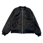 Letterman Ch Patch Chrome Hearts Leather Blouson Jacket