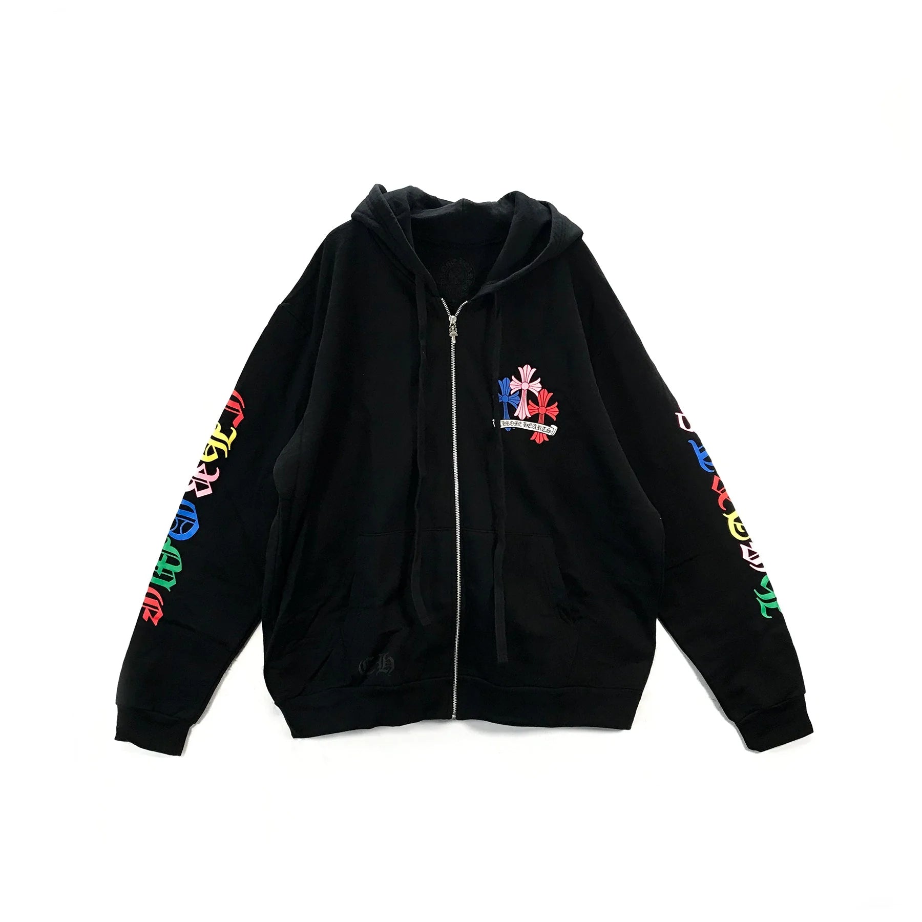 Chrome Hearts Multi-Color Cross Logo Zip Up Hoodie