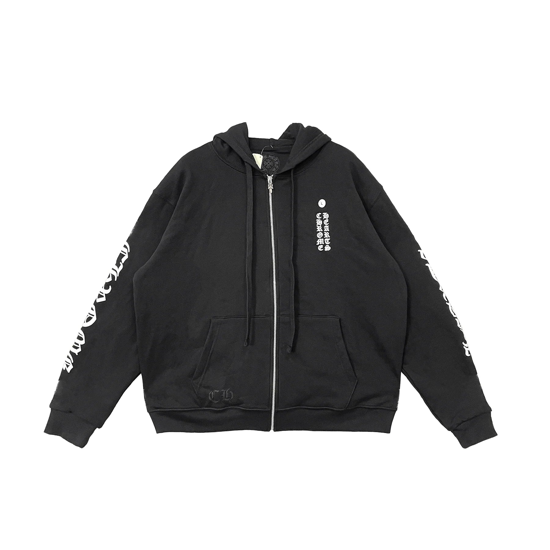 Chrome Hearts Script Logo Classic Zip Up Hoodie