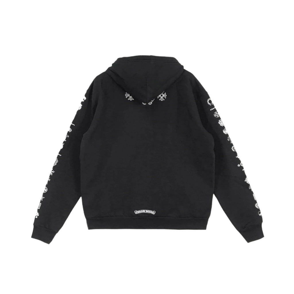 Chrome Hearts Script Logo Zip Up Hoodie