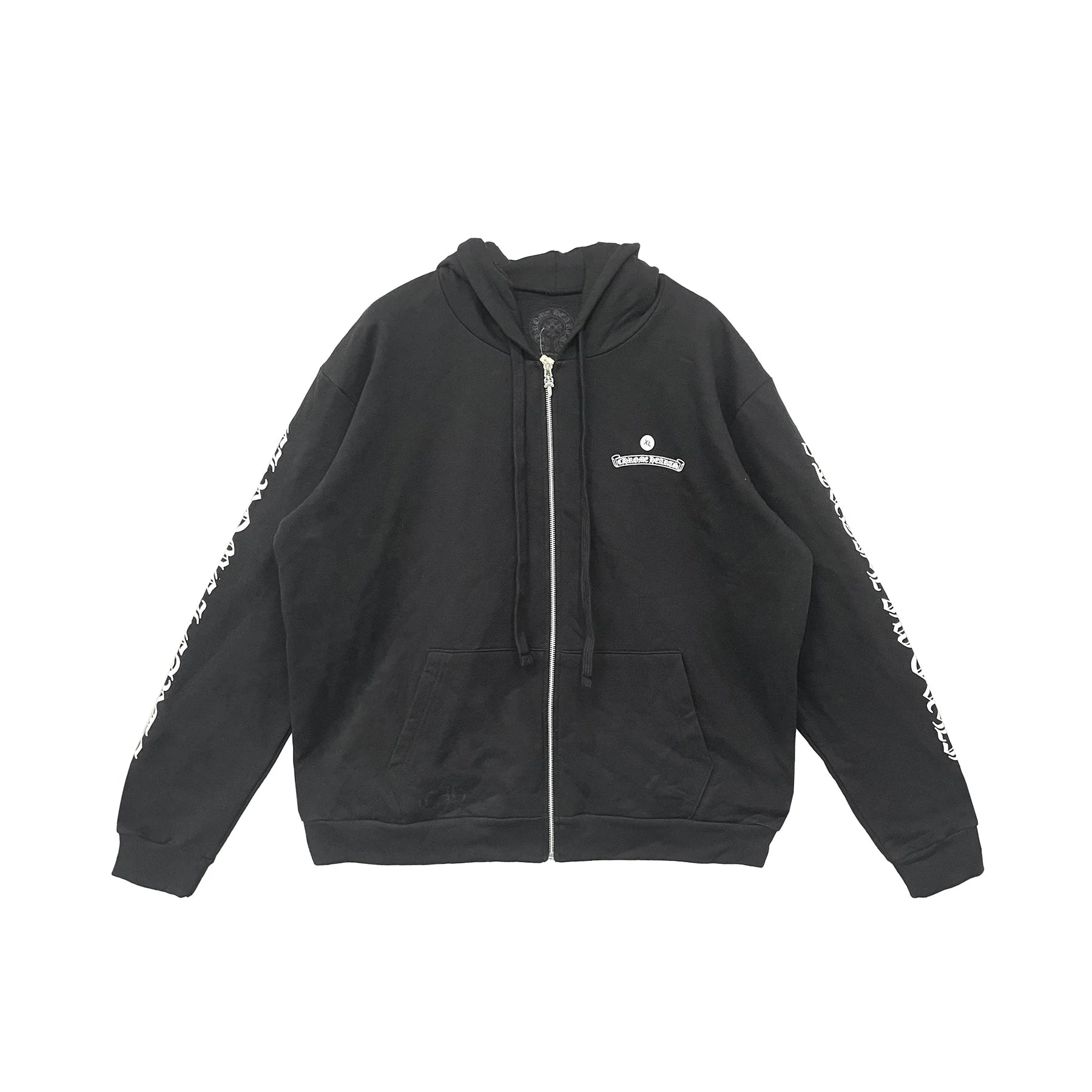 Chrome Hearts Scroll Logo Zip Up Hoodie