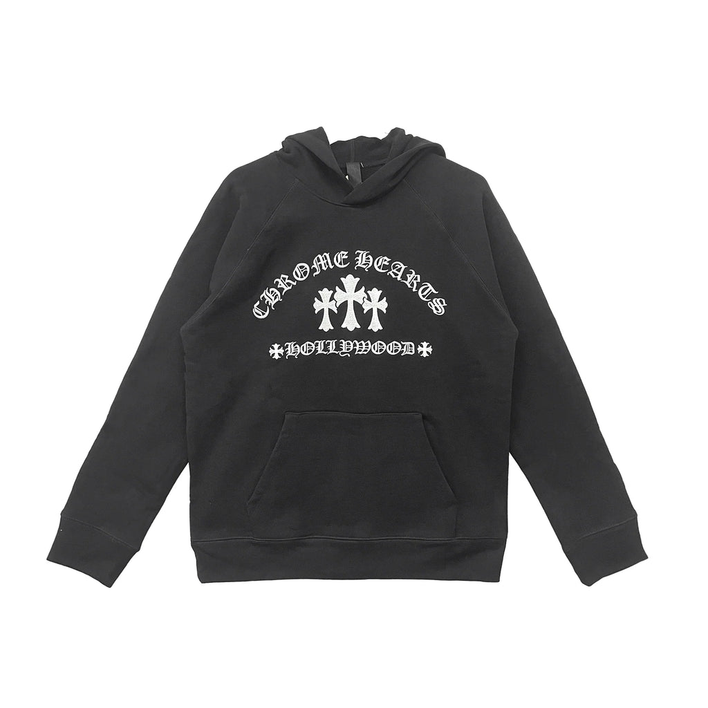 Chrome Hearts Triple Cross Logo Embroidered Hoodie