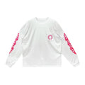 Classic Pink Horseshoe Logo Long Sleeve Chrome Hearts White Tee