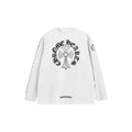Cross Logo Chrome Heart Shirt Long Sleeve White