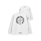 Cross Logo Chrome Heart Shirt Long Sleeve White