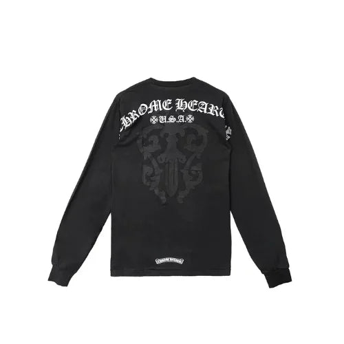 Dark Dagger Script Logo Long Sleeve T-Shirt