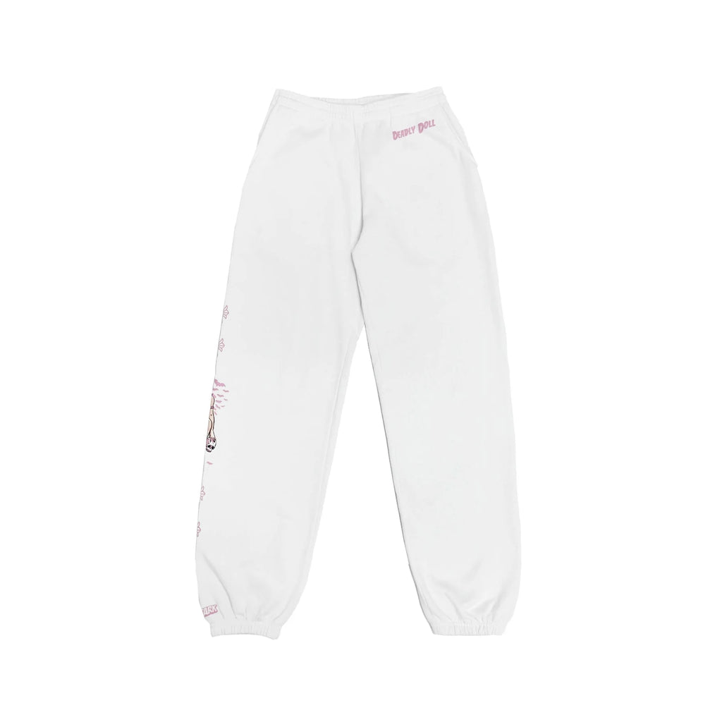 Chrome Hearts Deadly Doll Horseshoe White Sweatpants