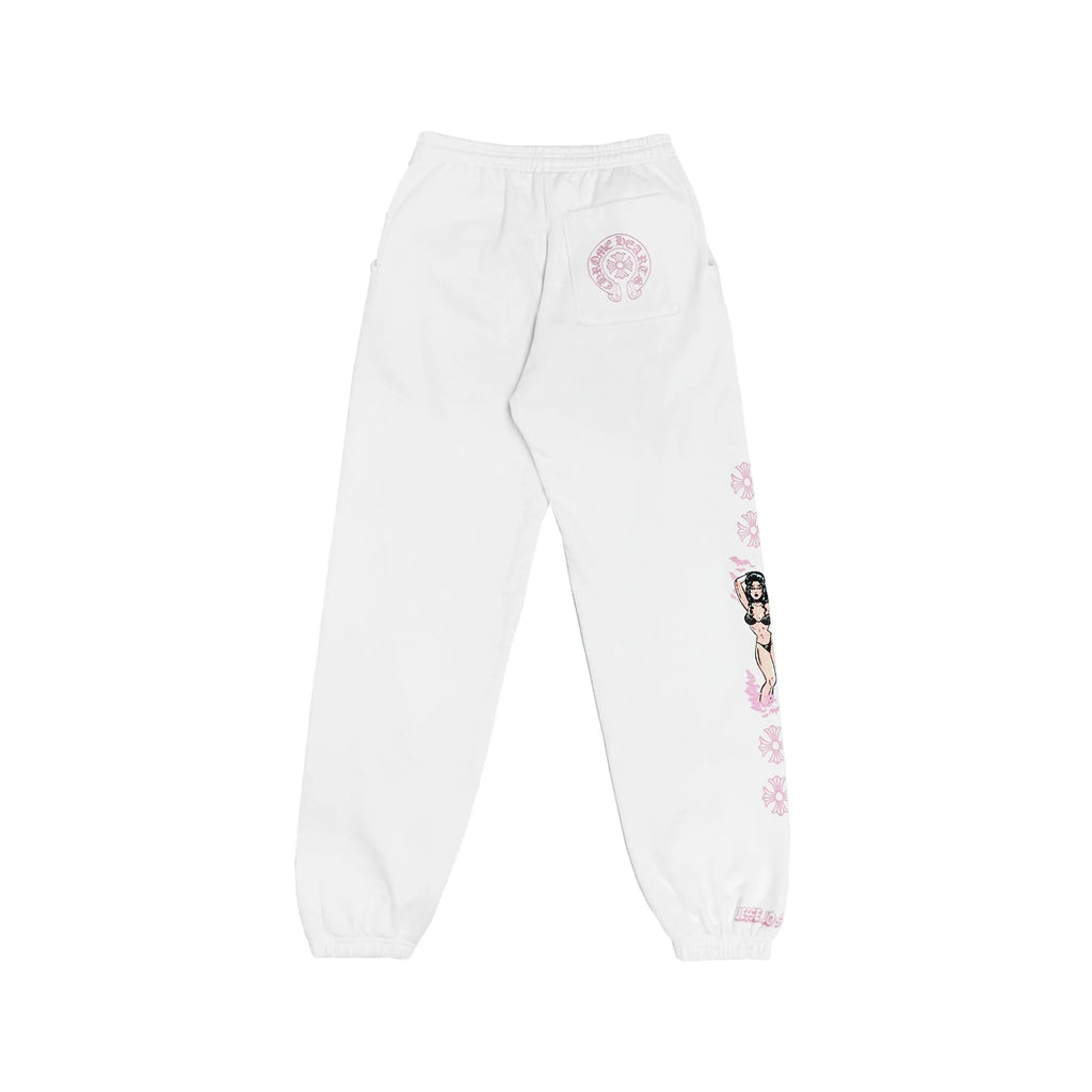 Chrome Hearts Deadly Doll Horseshoe White Sweatpants